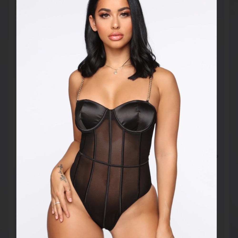 Gold Chain Sheer Bodysuit